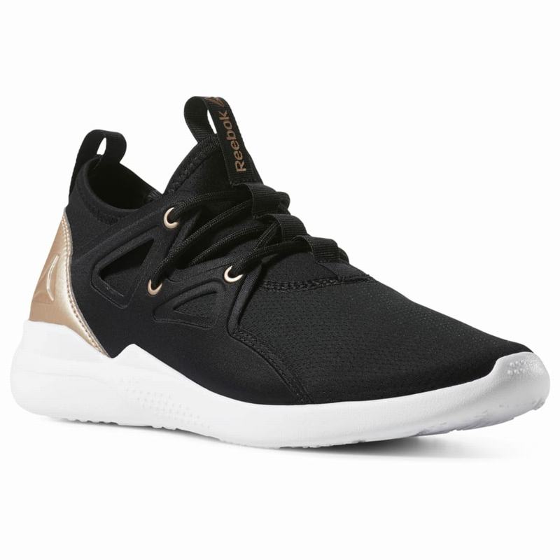 Adidasi Training Reebok Cardio Motion Dama Negrii/Aurii/Albi Romania UN7808YI